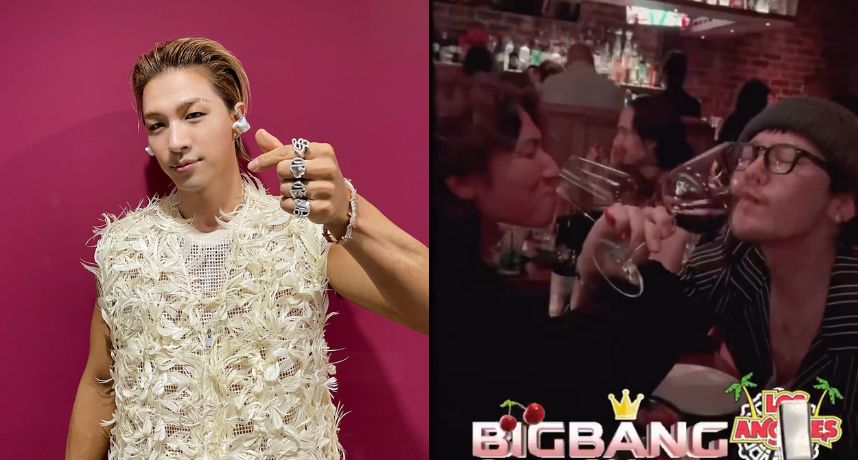 GD 限動曬「新婚旅行」甜蜜互動！與大聲對望喝交杯酒 太陽隔空回應：「我不羨慕」笑翻粉絲