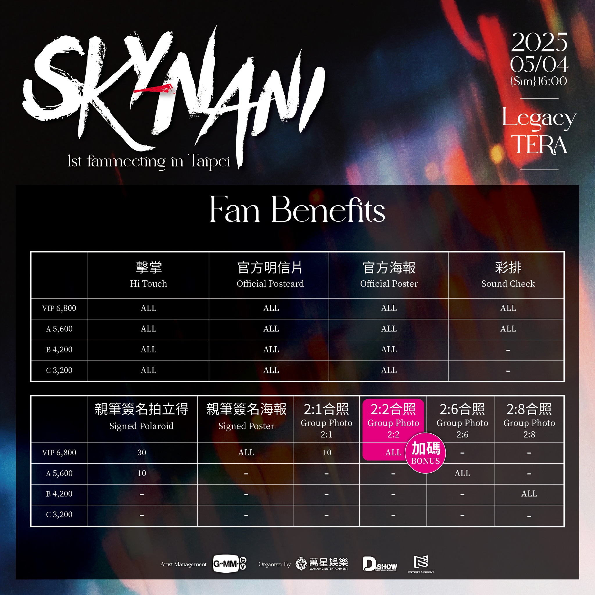 泰國最帥「校霸CP」SKY & NANI首度登台見粉絲!5/4見面會福利升級資訊一次看