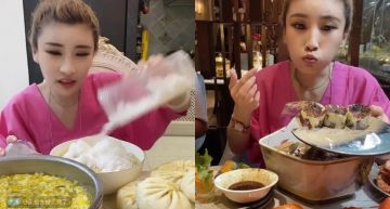 吃播不要命!大胃王正妹「狂吃3小時自助餐」 碗比臉還大