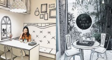 真的走進漫畫裡當女主角了!韓國2度空間咖啡店 居然連桌子、椅子都是用畫的!