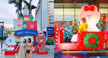 今年聖誕節和熊大、熊美一起過!台中新光三越中港店聖誕佈置超浮誇~