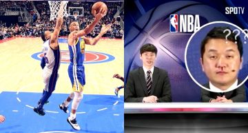 韓國NBA解說員「鼻血直噴到下巴」!他「徒手抹掉」搭檔一轉頭...嚇懵!