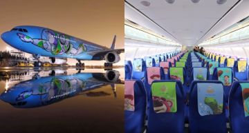 讓巴斯光年翱翔天際!中國東方航空成功打造第3架「玩具總動員彩繪飛機」~飛機餐還有蛋頭先生喔!