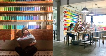 專為有藝術氣息的你所打造!台中文青咖啡廳「CMYK GALLERY」讓你邊畫畫邊用餐~還有店貓陪著你喲