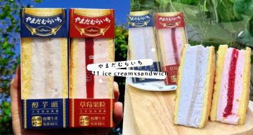 7-11隱藏版美食又來了!山田村一「三文治冰淇淋」,滿滿餡料口感超綿密~