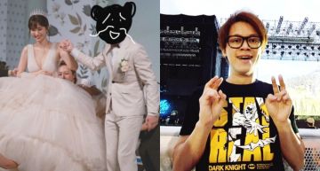 婚禮照連發!甜嫁HowHow「阿福」仙氣逼人 透視婚紗「東西半球見客」!