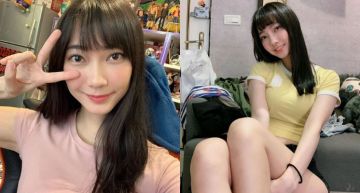 制服誘惑!「Sandy」白色襯衫領口大開「雙峰炸出」 網暴動:睡不著了