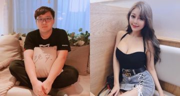 低胸小背心太惹火!「黑羽」和F cup網紅「安希」拍片眼睛全程往下飄 網:看哪裡!