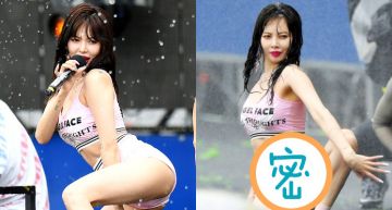 「泫雅」熱舞溼了!短褲黏臀縫「三角洲走光」 腳一掰開驚見黑影!