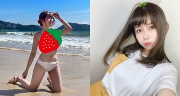 《新時代》阿樂泳裝「大深V」曬雪球!細繩交叉「酥胸快蹦出」 濕身透視看光光