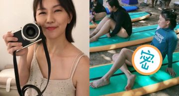 孫燕姿尺度大開!穿高岔泳裝腿開開衝浪掉出「驚世蜜桃」 網嚇傻:根本不像兩個孩子的媽!