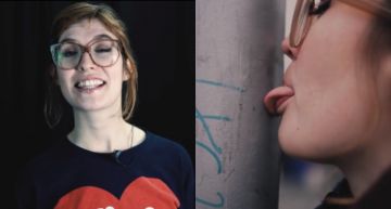 影/狂舔垃圾桶?女主持人親身示範「如何得肺炎」 網友洗版狂罵:太噁心!