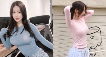 「暗黑版潤娥」全身包緊緊!一轉身「鈕扣直接撐開」:春光全看光