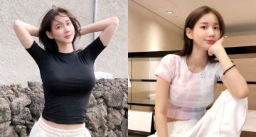「暗黑版潤娥」身材太猛!運動內衣包不住:滿出來了~
