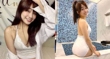 比基尼連換!陳伊「CC雪乳」晃到暈 男搭檔全看光:想跟駱駝當朋友
