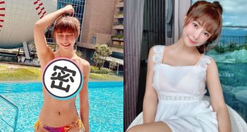 啦啦隊女神泳池秀亮橘比基尼!正面單手撩髮「巨峰深溝」曝光 網嗨:太不科學!