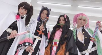 暗黑版《鬼滅之刃》!波多野結衣揪團cosplay 佳苗「解放胸前扣子」引暴動