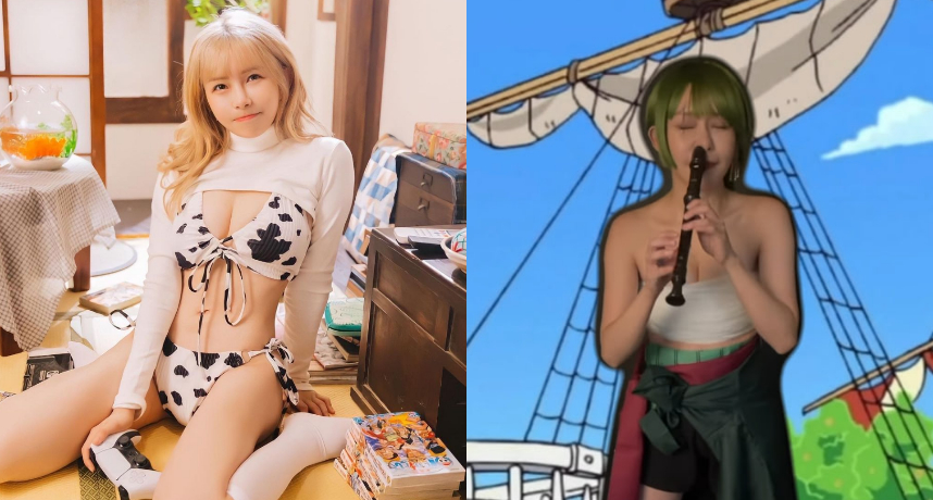 「最性感索隆」阿樂竟僅用繃帶纏身Cosplay《航海王》索隆！用鼻孔吹奏主題曲掀起熱烈討論