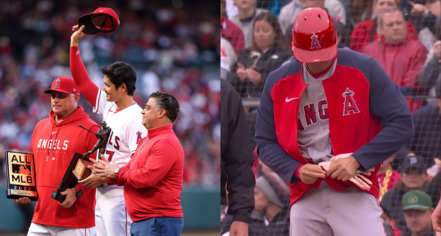 MLB／大谷翔平因雨主投2局退場！安打上壘卻穿不好外套讓網友大笑：能阻止他的只有拉鍊了