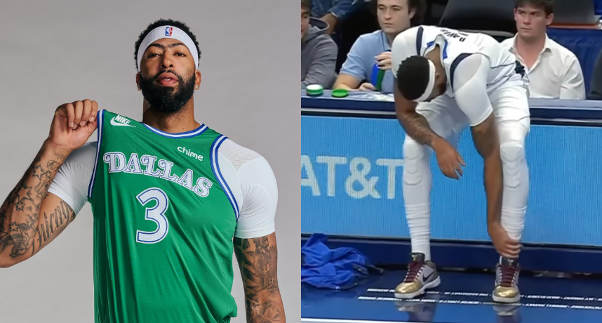 NBA／AD 再度因傷倒下！他攙扶左腳後腳跟表情痛苦退場 獨行俠又傷了一名禁區球員