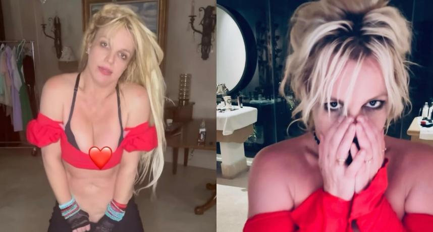 小甜甜布蘭妮發布再加熱舞影片「詭異眼神+魔性舞動」意外曝光露點引起粉絲關注