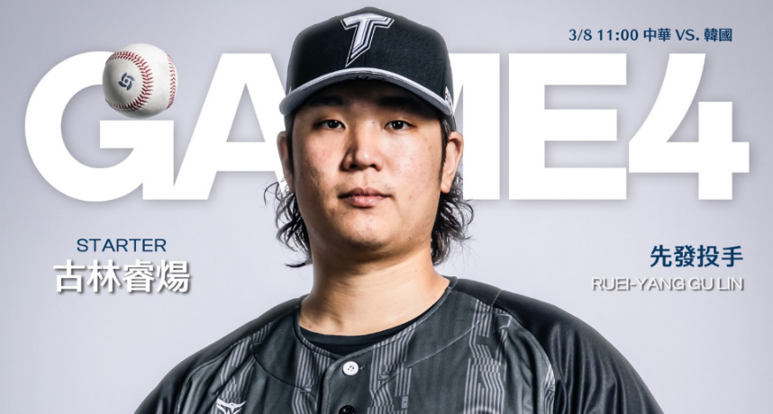 WBC／「台韓大戰」中華隊先發打線出爐！「台灣金孫」 古林睿煬扛起先發大任