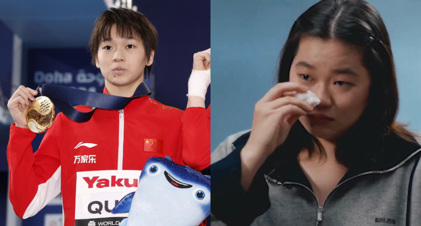 「中國奧運三金跳水天才」全紅嬋因發育期導致身材出現變化而遭網友攻擊！她受訪落淚令網友心疼