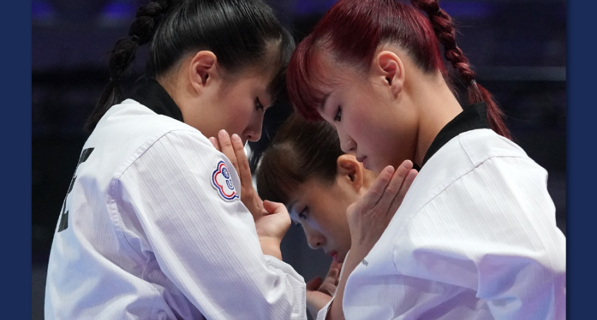 世大運／台灣首金來了！中華跆拳品勢女團霸氣奪金超狂表現力壓各國