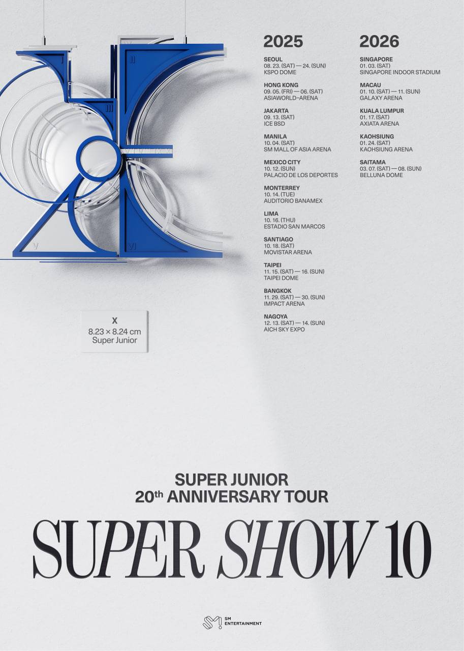 灶咖男團再發威!Super Junior 20週年北高共3場 11月登大巨蛋成K-POP首團