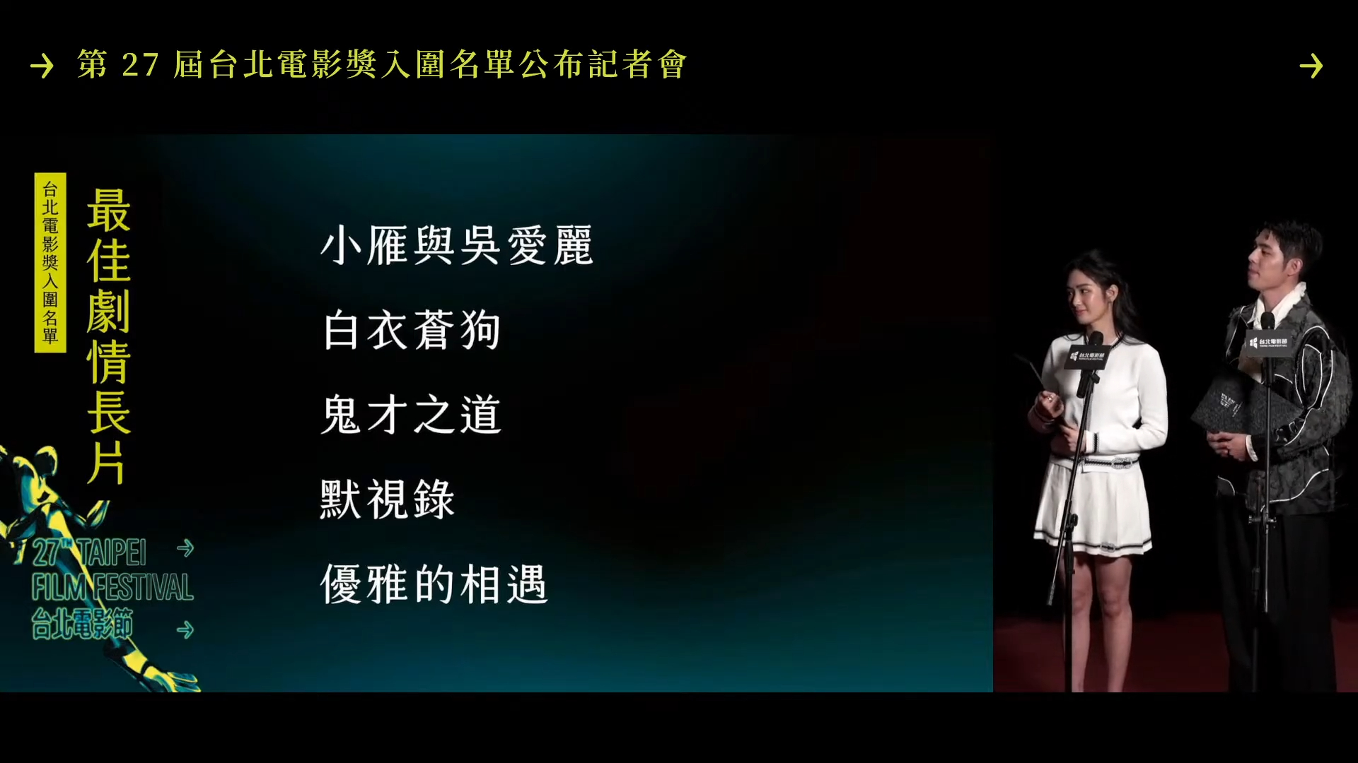 2025台北電影獎/完整入圍名單公布! 《鬼才之道》14項提名大贏家 張艾嘉、夏于喬爭影后