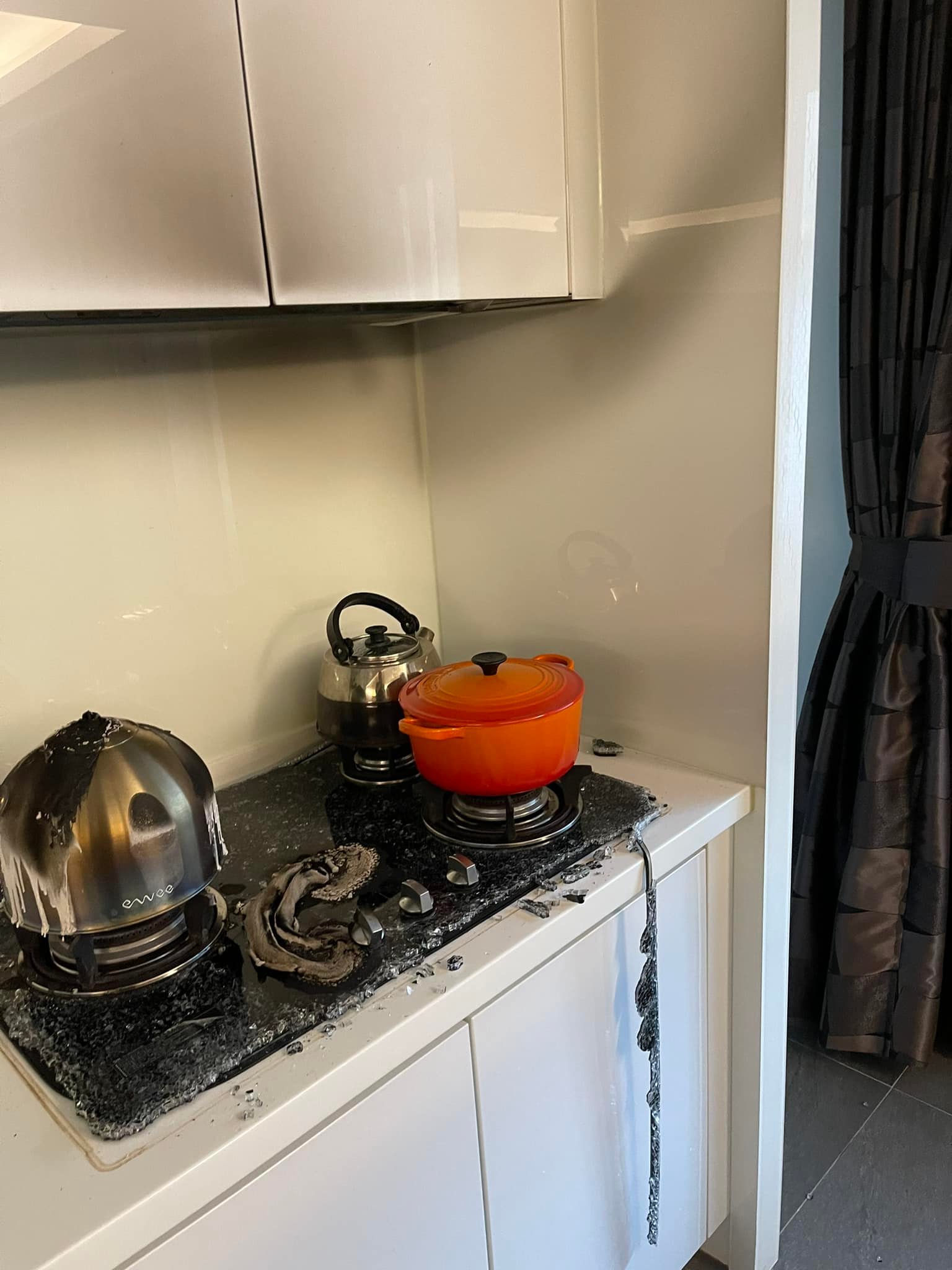 家裡隔音太好！孫德榮聽不到水燒開聲「火燒整夜爐台爆裂融化」　廚房面目全非險釀災