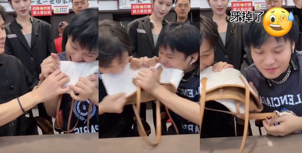 破億直播主賣包實測咬不爛!狂啃拉扯「牙齒秒噴飛」尷尬了 網瘋猜背後真相