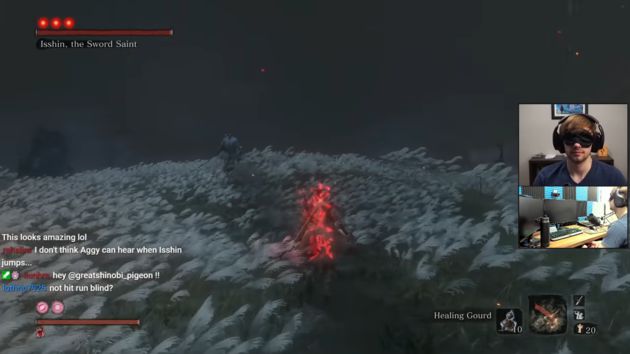 《隻狼》神人「矇眼挑戰」最終頭目 網看傻:是不是偷開VR