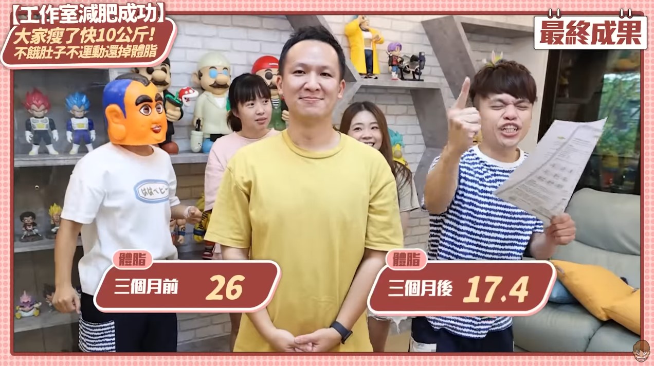 蔡阿嘎帶員工不運動減肥!「3個月瘦10公斤」效果超驚人 網喊:快成立減肥公司