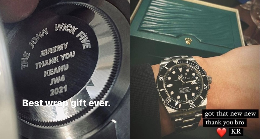 超寵劇組！暖男基努李維豪灑百萬送勞力士　錶蓋「刻字」太暖心！
