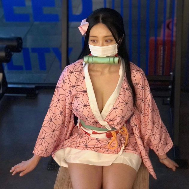 萬聖節特輯！韓國瑜珈老師「100%超兇還原」成人版禰豆子