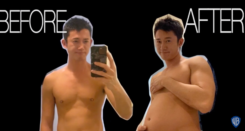  《我沒有談的那場戀愛》昨（10日）在全台上映，除了演員陣容相讓網友相當感興趣外，吳慷仁超敬業的「為戲增肥」也成為大家熱烈討論的話題。  吳慷仁先前為拍攝《傀儡花》，為了符合角色形象，不但減下了11公斤還把自己曬超黑，除此之外吳慷仁還故意「駝背」，讓身體自然形成一個「問號」的形狀，如此為戲犧牲的超驚人毅力也讓網友相當敬佩。  此次吳慷仁在《我沒有談的那場戀愛》中，顛覆以往嚴肅形象，飾演一位擁有眾多女友的「胖胖花美男」，為了達成這樣的人設，吳慷仁拍下了50天增肥計劃的縮時，眼看他從精實的身材硬生生吃成一個可愛的小胖子。爆肥後的他大呼自己連「上廁所」都有困難了。   但近期《我沒有》又出現了一個新的亮點，原來起出有網友發現在預告中，吳慷仁跪著說話這一幕，讓網友全部都臉紅了！  影片中只見吳慷仁抬頭，眼神懇切地對著對方說：「摸摸我」，而在他臉旁的赫然出現一根「肉色棒狀」，如此害羞的場景與對話若不仔細看，第一眼真的會讓人想歪啦！  但事後才發現這是一個人的前臂，只是手掌的部分被擋住，加上角度問題才會產生的誤會。也有網友惡搞，故意把手臂的部分打上邪惡馬賽克，瞬間在論壇上引爆討論，大家也紛紛笑著留言：「什麼時候變成兒少不宜了啦！」、「誰打的馬賽克！超壞的啦哈哈」、「糟糕，突然讓我更想看了」、「這是電影的驚喜彩蛋嗎哈哈」。