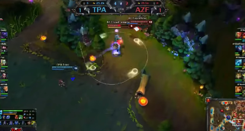 沒想到在總決賽時，第一場tpa先被Azf 拿下，再來又成功逆轉連贏三把，成功將世界冠軍帶回台灣