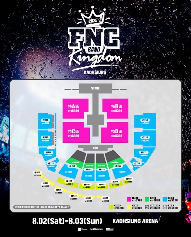 韓流樂團天團齊聚高雄!FNC家族FTISLAND、CNBLUE、N.Flying、Hi-Fi Unicorn、AxMxP熱力開唱