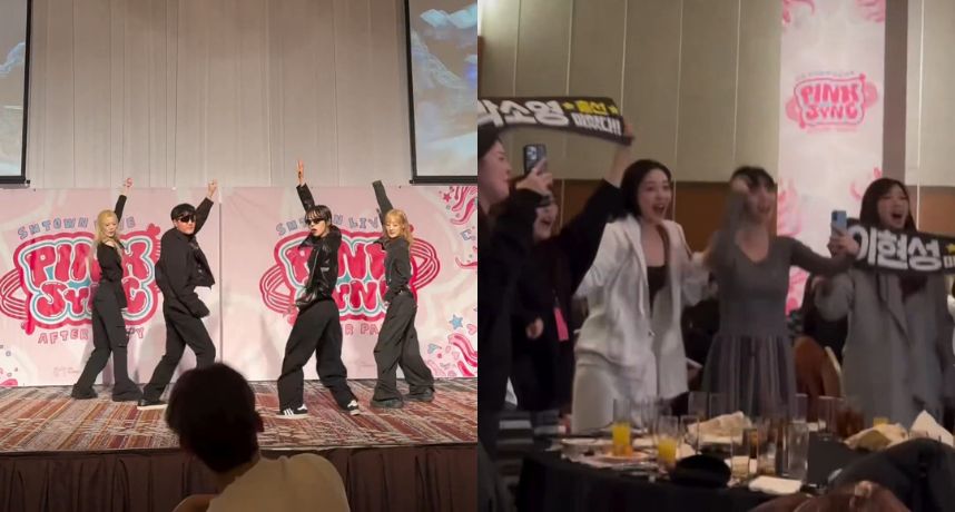 aespa 經紀人翻跳〈Whiplash〉直接封神！SM 年會舞台讓網友看傻：「現在進公司還要會跳舞？」