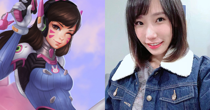 其實背後拉鏈是開的！「安啾」cosplay「D.Va」緊身衣超繃：快不能...不能呼吸!