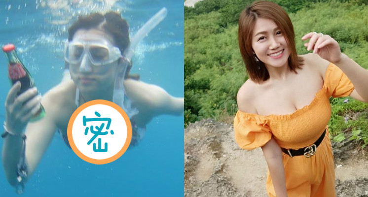 網紅海底「挑戰喝可樂」！「意外結果」曝光　網噴血：胸前兩顆更驚人！
