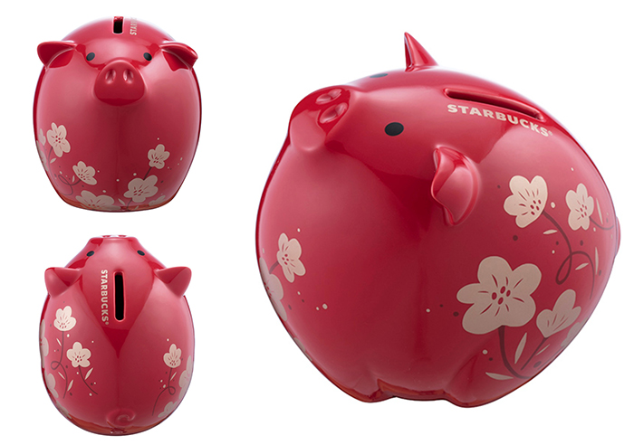 緊跟上韓國星巴克的腳步!台灣星巴克的粉紅豬周邊也超可愛~過年除了買一送一還有其他好康