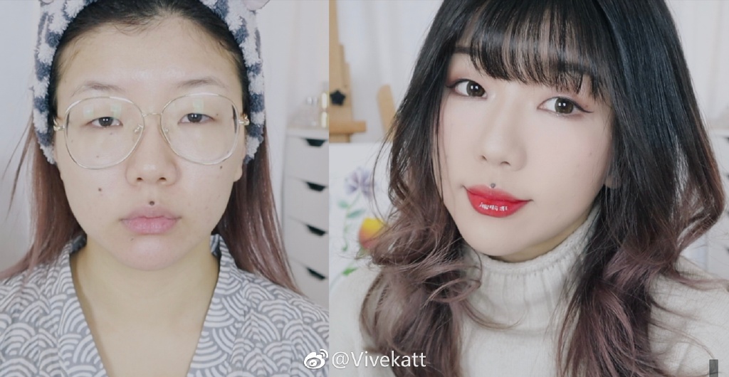 眼睛放大三倍!神級正妹「卸妝秒變路人」 網嚇歪:一天換一張臉!