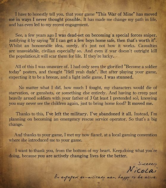 變政府教材!《這是我的戰爭》生存遊戲 考驗人性道德界線