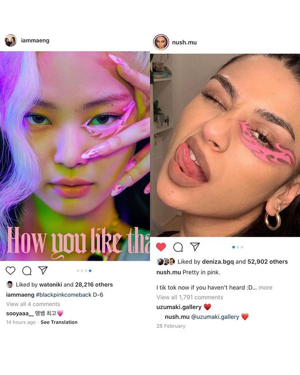 BLACKPINK回歸前夕爆抄襲!Jennie「眼妝成焦點」 挨批:已經不是第一次