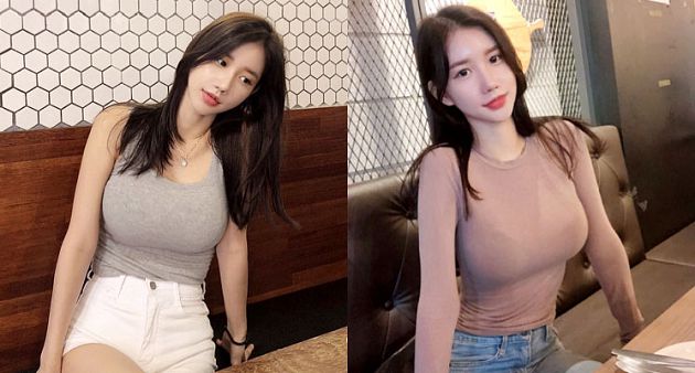 胸前太重！「暗黑版潤娥」細肩帶用電腦：巨球直接卡桌上