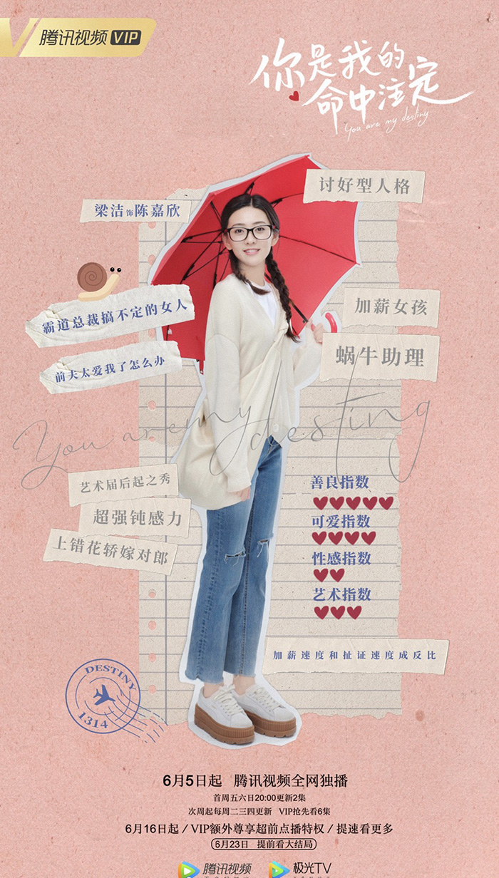 【2020陸劇】你是我的命中注定｜邢昭林、梁潔、傅菁、李九霖主演，預告、時間表、劇情完整介紹