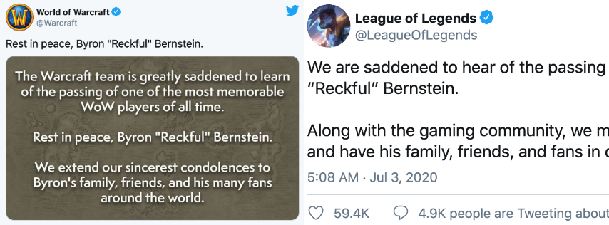 慟！死前10小時才向摯愛求婚《魔獸》一代傳奇Reckful因憂鬱症自殺 享年31歲