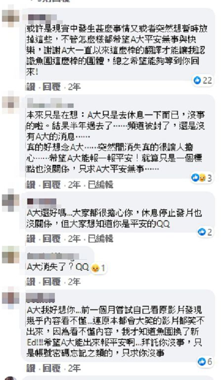 人間蒸發3年!6百萬高產YouTuber翻譯AoiChen「突斷更」 報警留言全被刪